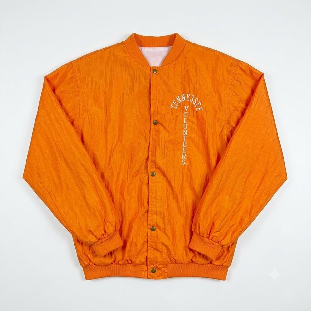 Tennessee Volunteers Vintage Satin Windbreaker Jacket Orange Kids Large 12-14